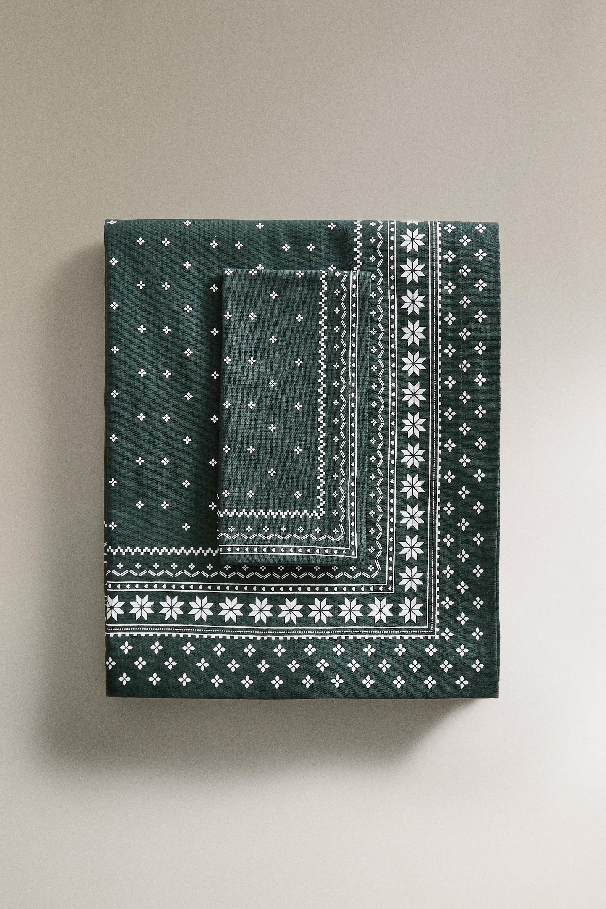 CHRISTMAS WINTER COTTON TABLECLOTH